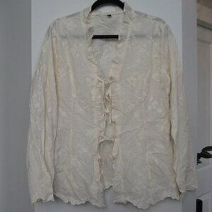 Cute cotton overcoat tie up